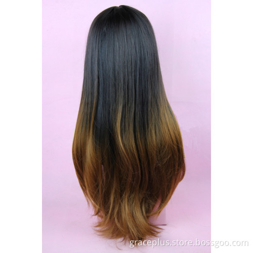 hotselling long synthetic hair ombre wig for women